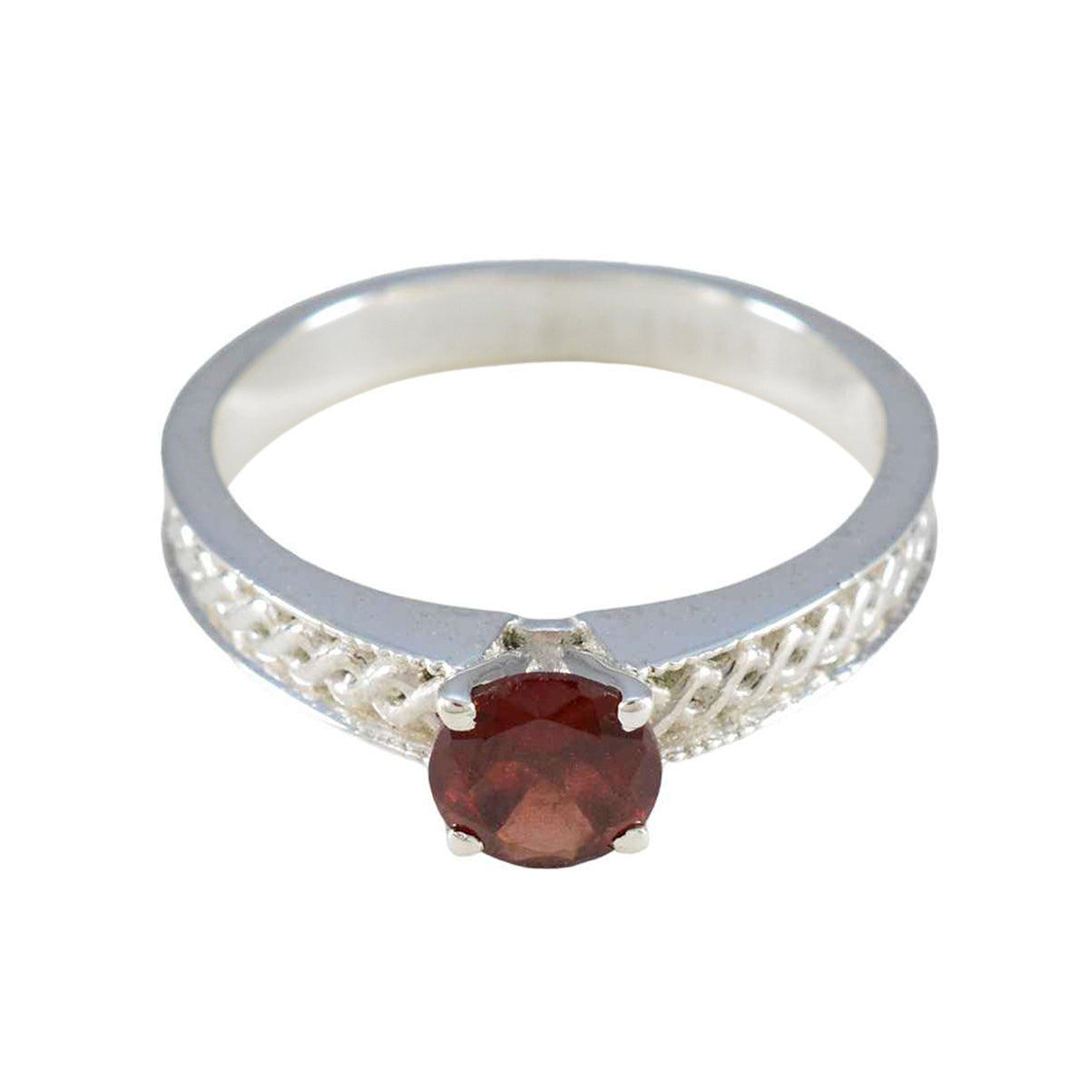Siti Sophisticated Red Solitaire Ring Garnet Red