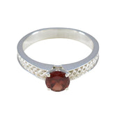 Siti Sophisticated Red Solitaire Ring Garnet Red