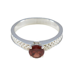 Siti Sophisticated Red Solitaire Ring Garnet Red