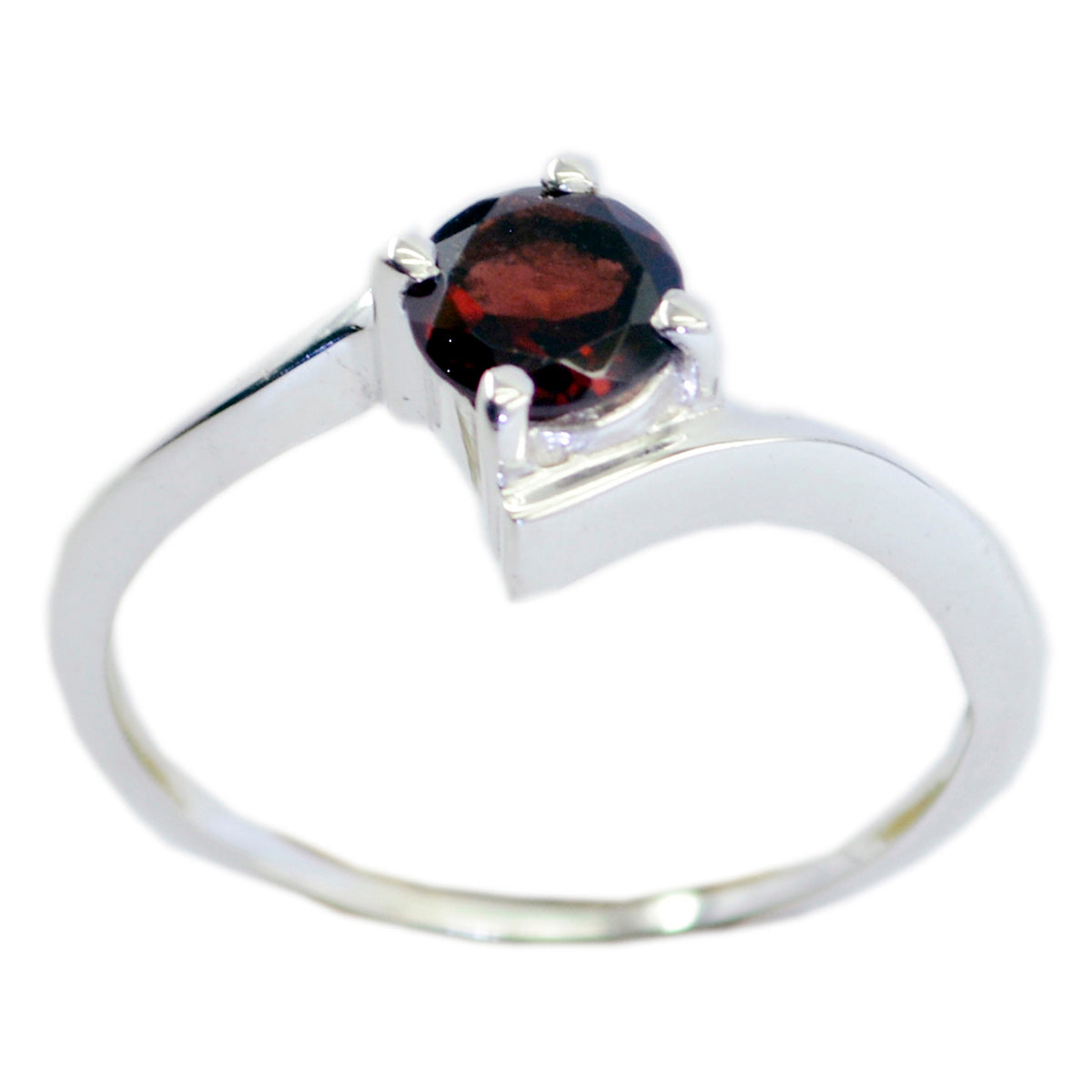 Saanvi Fairytale Red Solitaire Ring Garnet Red