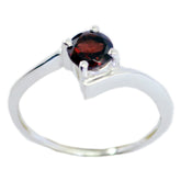 Saanvi Fairytale Red Solitaire Ring Garnet Red