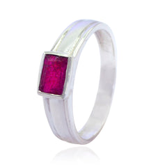 Angel Red Solitaire Ring with Bold Ruby Gemstone
