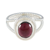 Isabella Rope-Wire Red Solitaire Ring Garnet Red