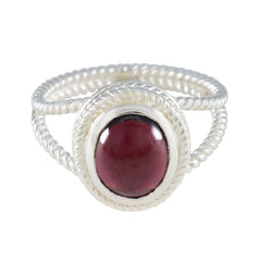 Isabella Rope-Wire Red Solitaire Ring Garnet Red