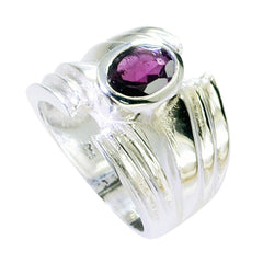 Maya Red Solitaire Ring Sterling Silver Gemstone Garnet Red