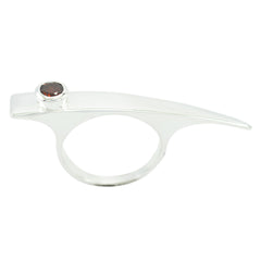 Mathilde Contemporary Red Solitaire Ring Garnet Red