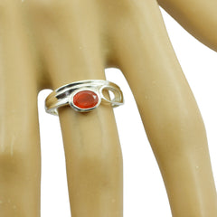 Natcha Red Solitaire Ring: Elegant Gemstone Jewelry