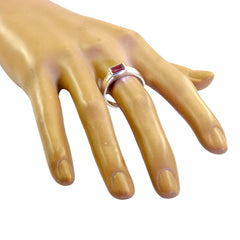 Angel Red Solitaire Ring with Bold Ruby Gemstone