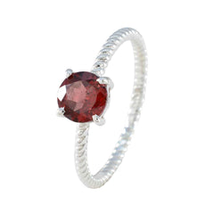 Li Lee Red Solitaire Twist Ring with Gemstone Accent