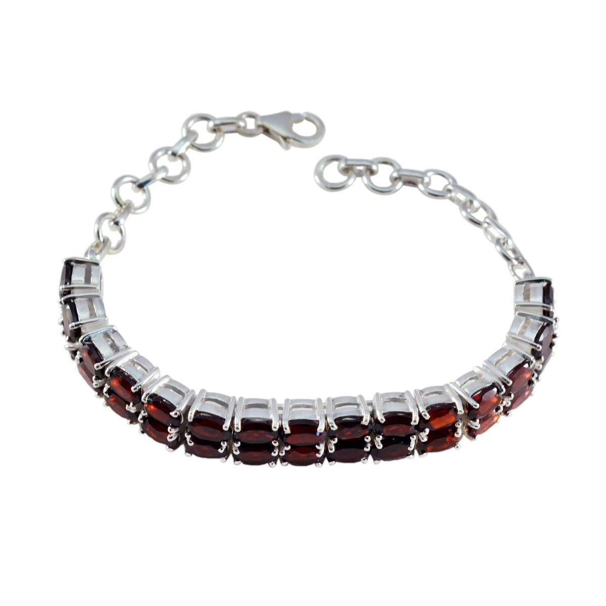 Claire Red Tennis Bracelet Gift for Stylish Occasions Garnet Red
