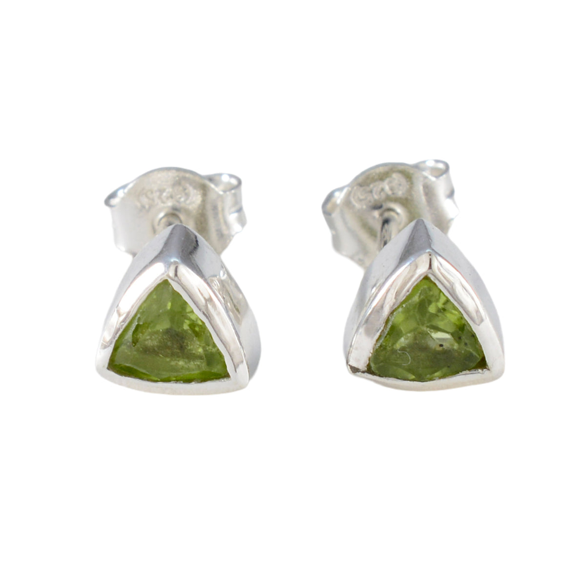 Riley Green Solitaire Stud Earrings for Everyday Glam Peridot Green Stud