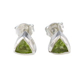 Riley Green Solitaire Stud Earrings for Everyday Glam Peridot Green Stud