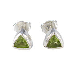 Riley Green Solitaire Stud Earrings for Everyday Glam Peridot Green Stud