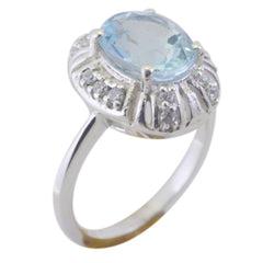 Camilla Romantic Blue Halo Ring with Sparkling Gemstones