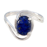 Siti Romantic Blue Solitaire Ring with Lapis Lazuli Lapis Lazuli Blue