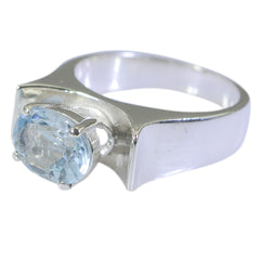 Araya Romantic Blue Solitaire Ring with Elegant Design