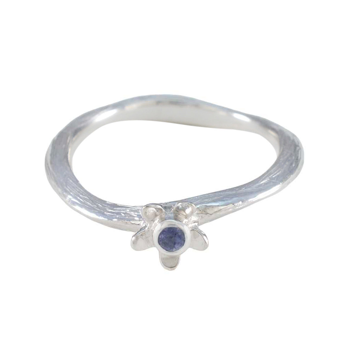 Natcha Romantic Blue Solitaire Ring Iolite Blue