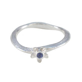 Natcha Romantic Blue Solitaire Ring Iolite Blue
