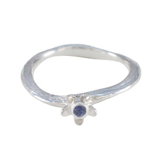 Natcha Romantic Blue Solitaire Ring Iolite Blue