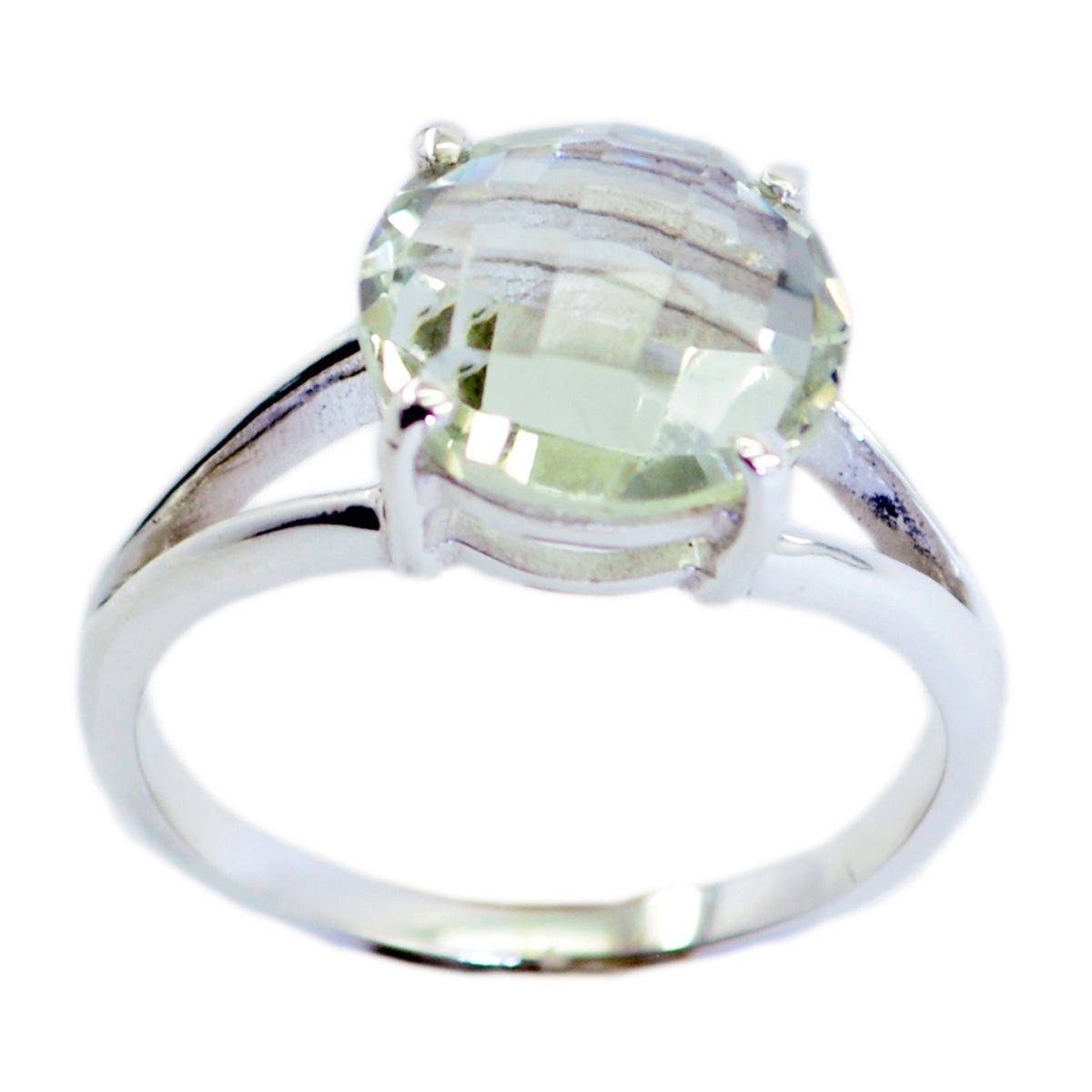 Hua Romantic Blue Solitaire Ring with Elegant Design Blue Topaz Blue