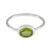 Ayesha Romantic Green Solitaire Ring Peridot Green