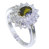 Nayara Romantic Halo Ring with Sparkling Gemstones Tourmaline Multicolor