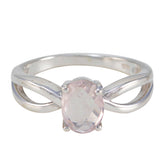 Eun-ji Romantic Pink Solitaire Ring Rose Quartz Pink