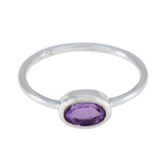 Li Lee Romantic Purple Solitaire Ring Amethyst Purple