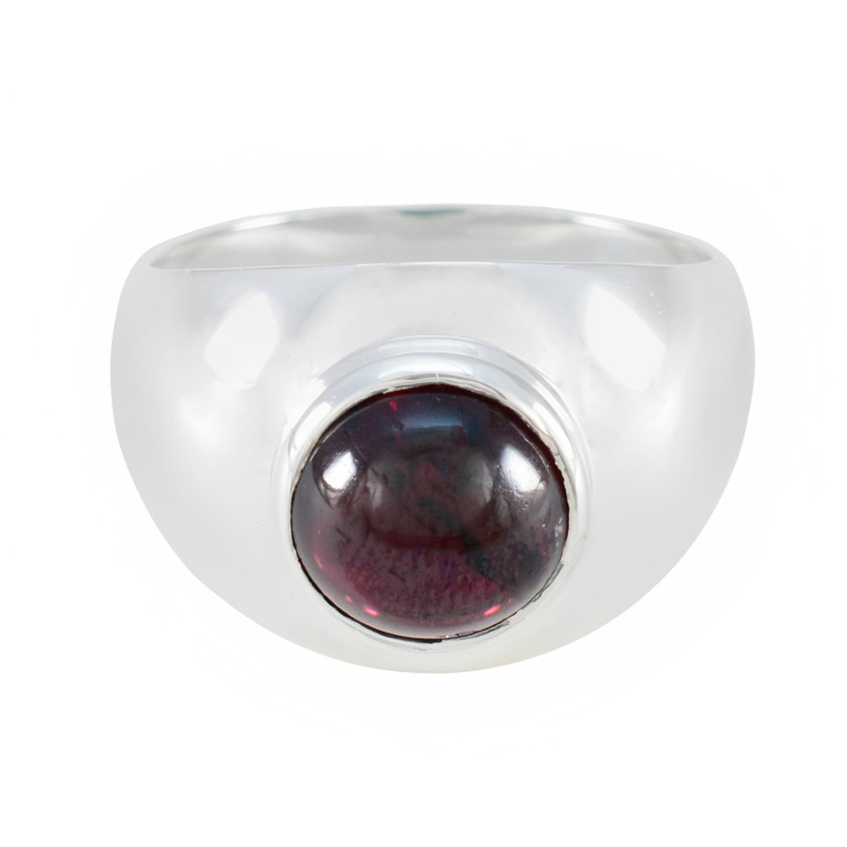 Milagros Romantic Red Solitaire Ring Garnet Red