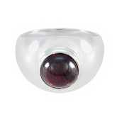 Milagros Romantic Red Solitaire Ring Garnet Red