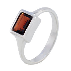 Angel Romantic Red Solitaire Ring in Sterling Silver