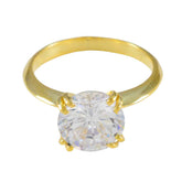 Maria Romantic White Solitaire Ring White CZ White