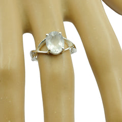 Ayesha Romantic White Solitaire Ring with Gemstone