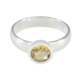 Ayesha Romantic Yellow Solitaire Ring Citrine Yellow