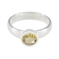 Ayesha Romantic Yellow Solitaire Ring Citrine Yellow