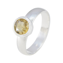 Ayesha Romantic Yellow Solitaire Ring