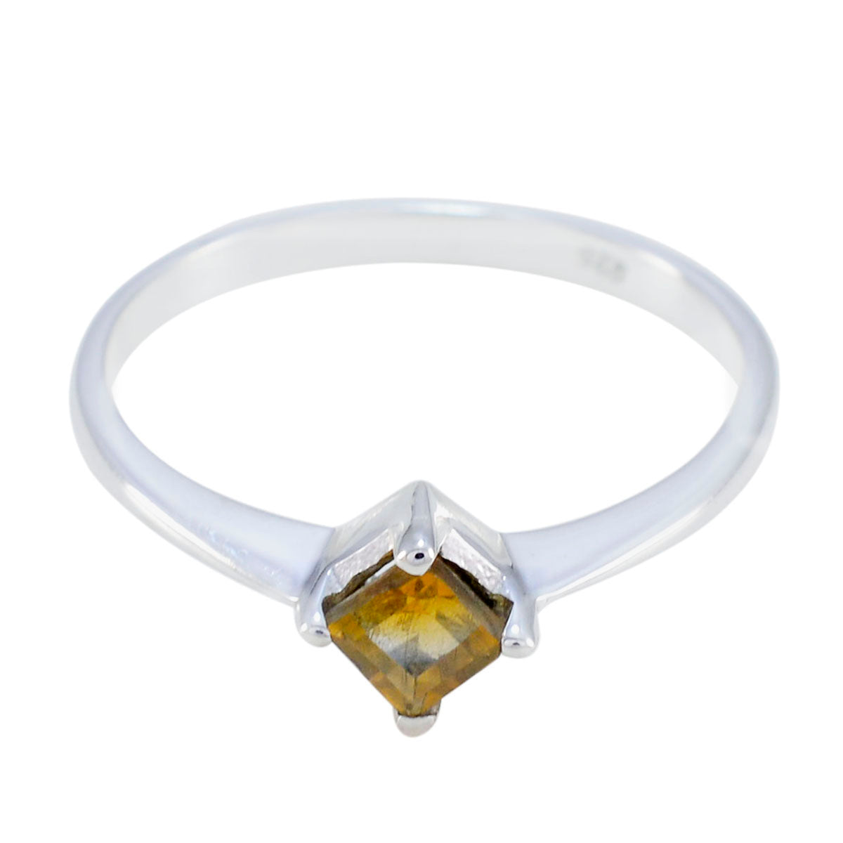 Nari Romantic Yellow Solitaire Ring Citrine Yellow