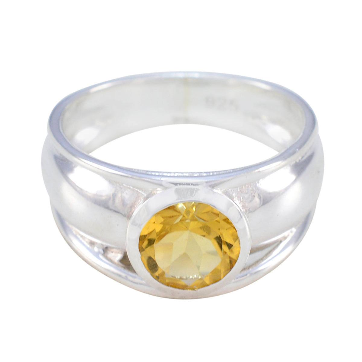 Pauline Romantic Yellow Solitaire Ring Citrine Yellow