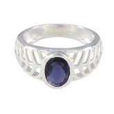 Rosa Art Deco Blue Ring Silver Gemstone Design Iolite Blue