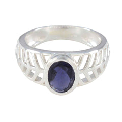 Rosa Art Deco Blue Ring Silver Gemstone Design Iolite Blue