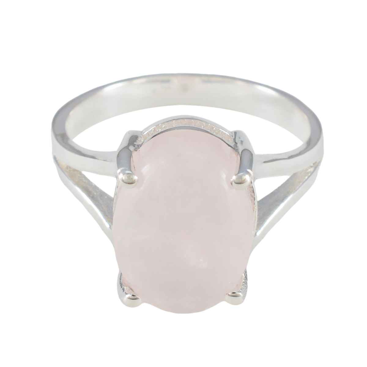 Rosa Boho Pink Ring with Elegant Oval Stone Rose Quartz Pink