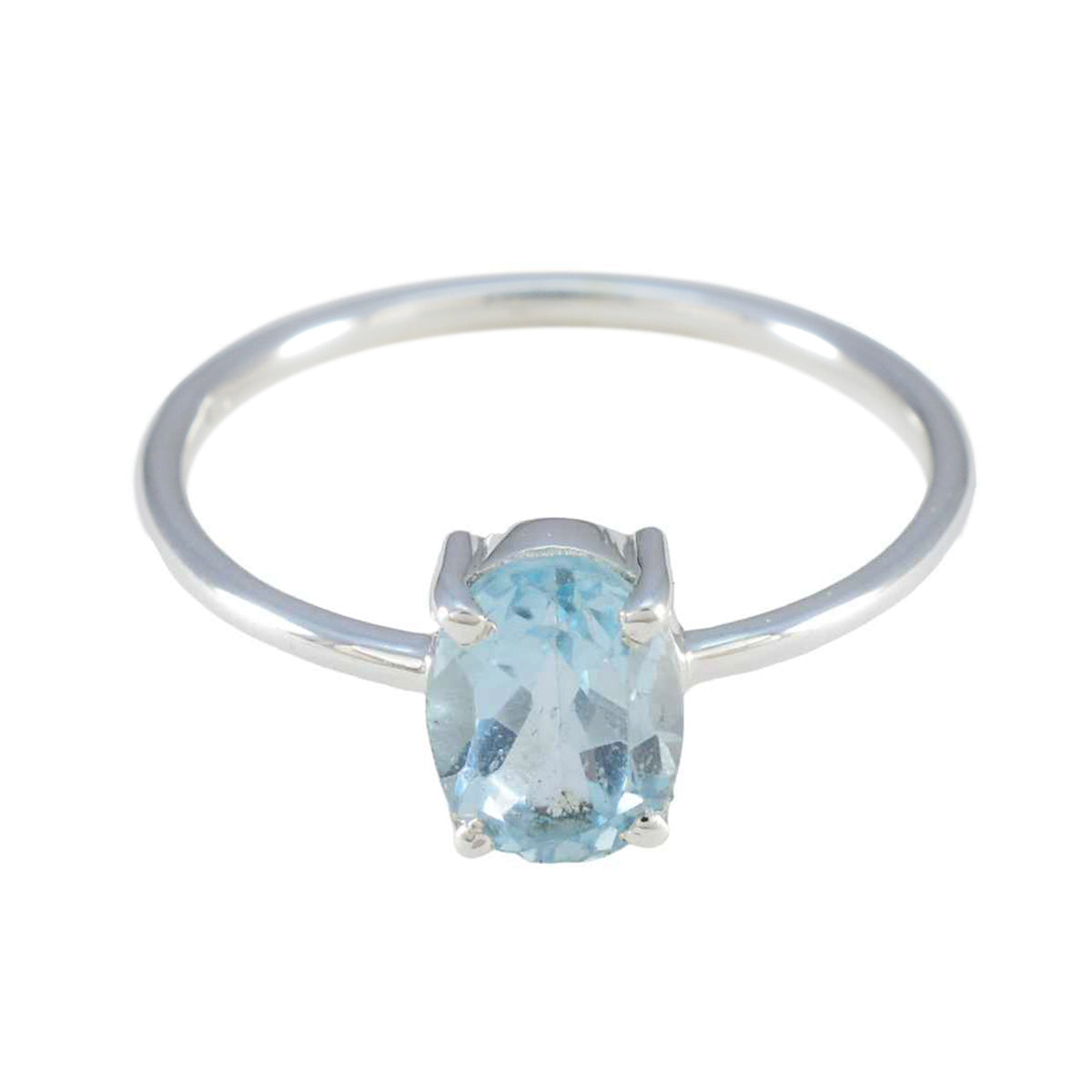 Saanvi Fairytale Blue Solitaire Ring Blue Topaz Blue