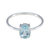 Saanvi Fairytale Blue Solitaire Ring Blue Topaz Blue