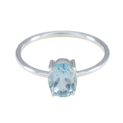 Saanvi Fairytale Blue Solitaire Ring Blue Topaz Blue