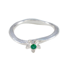 Sakura Graceful Green Solitaire Ring Emerald CZ Green