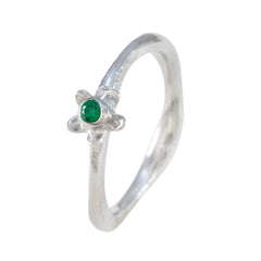 Sakura Graceful Green Solitaire Ring