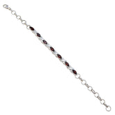 Sarah Gala Bracelet - Stylish Gemstone Jewelry for Everyday Garnet Red