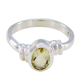 Savannah Fairytale Yellow Solitaire Ring Lemon Quartz Yellow