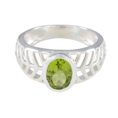 Scarlett Art Deco Green Solitaire Ring Peridot Green