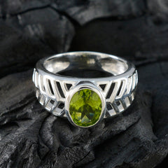 Scarlett Art Deco Green Solitaire Ring